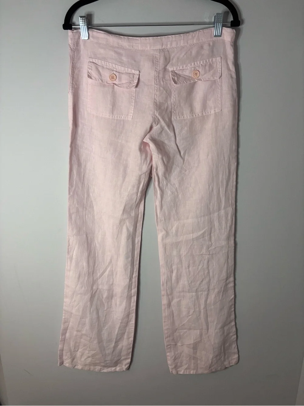 Juicy Couture Pink 100% Linen Straight Leg Pants - Picture 5 of 5